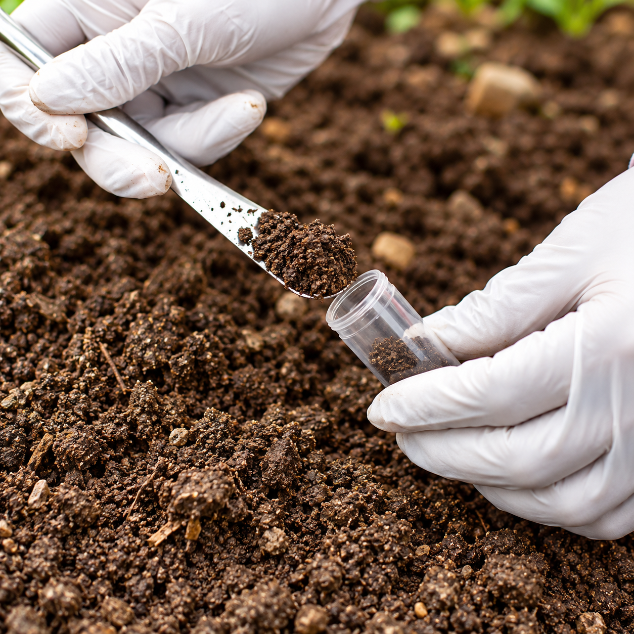 Soil sample collection for agricultural testing